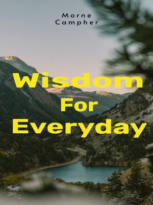 cover image of Wisdom For Everyday